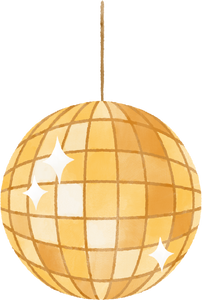 Watercolor Disco Ball